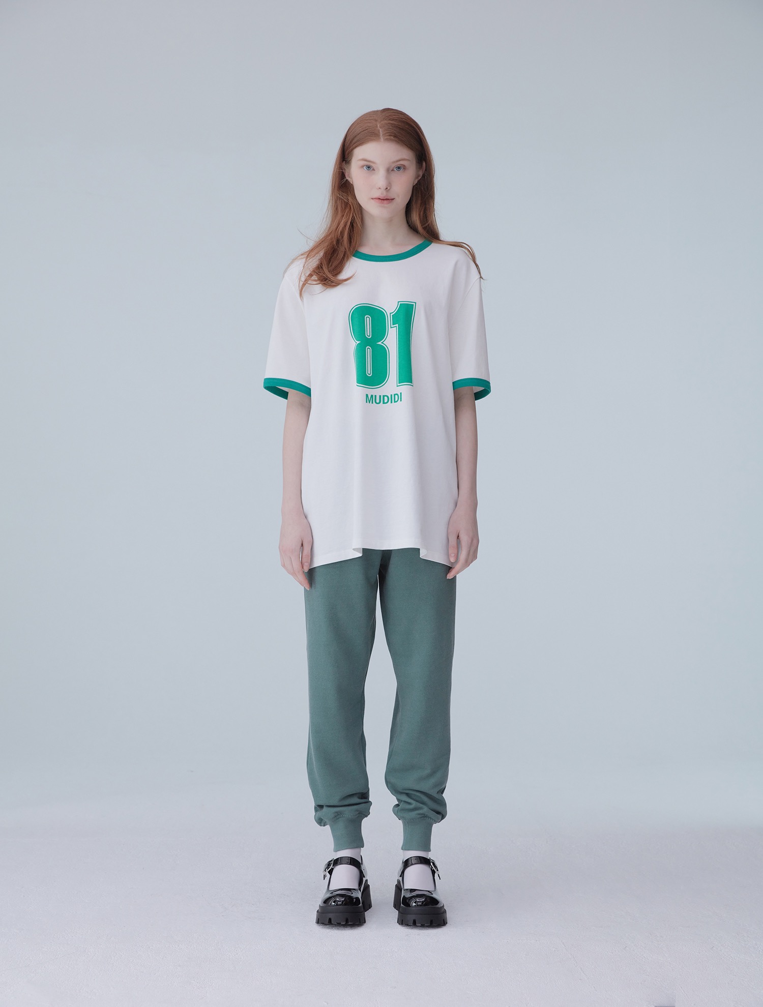 [BTS 제이홉,아스트로 문빈,서현진 착용] Oversize numbering t-shirt 002 Green