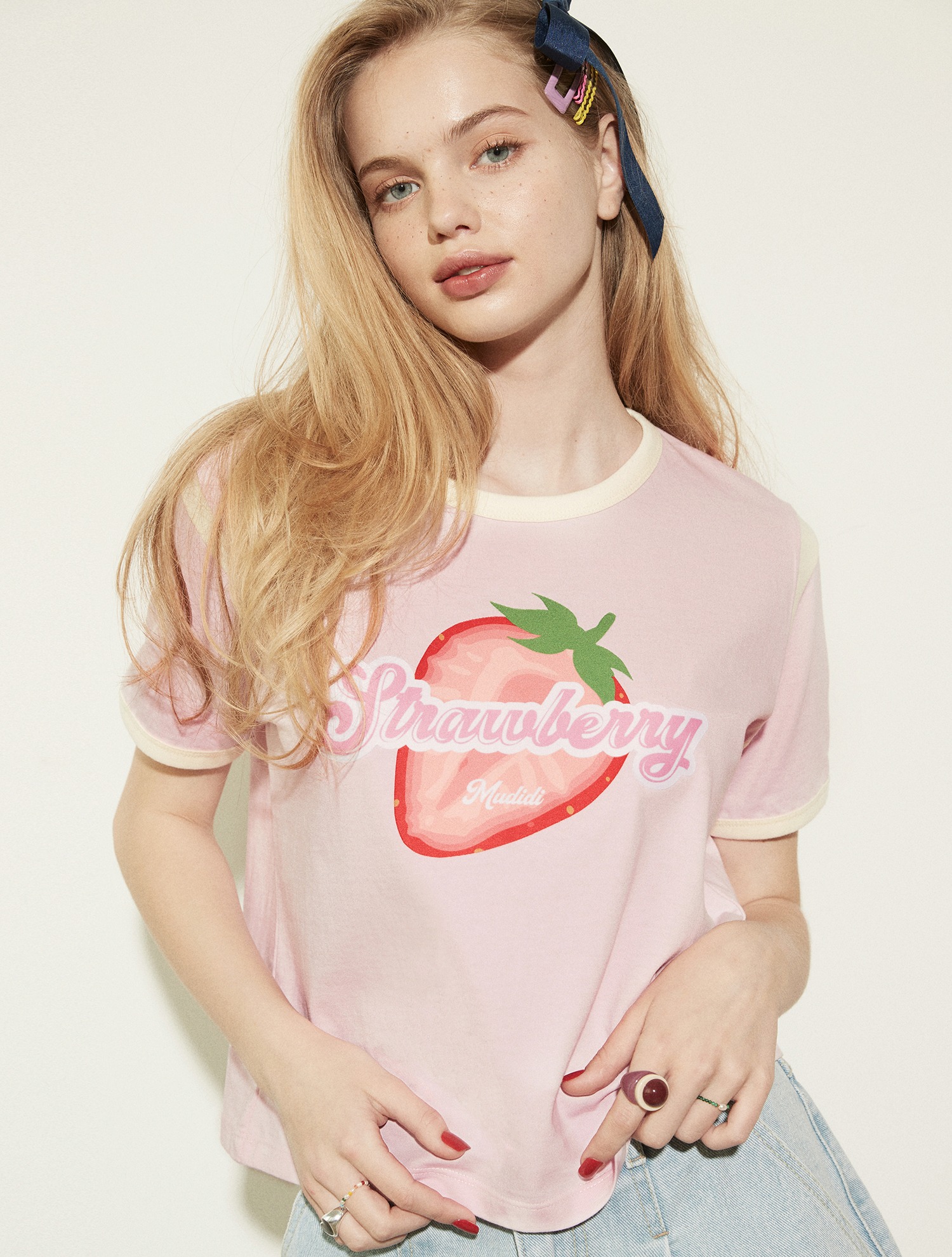 [조이 착용] Graphic t-shirt 002 Pink